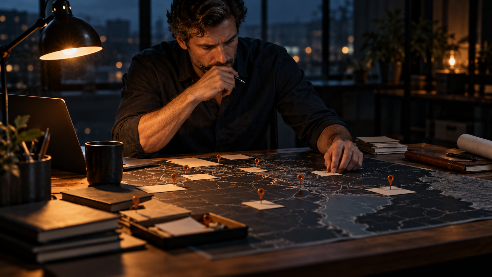 Business owner reviewing a regional staffing plan